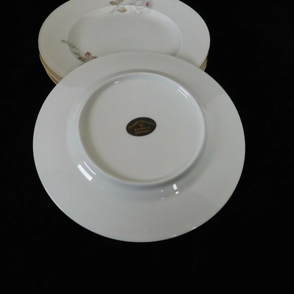 Johann Haviland Sweetheart Rose Bavaria Germany Set of 4 Bread & Butter Plates - Picture 5 of 12